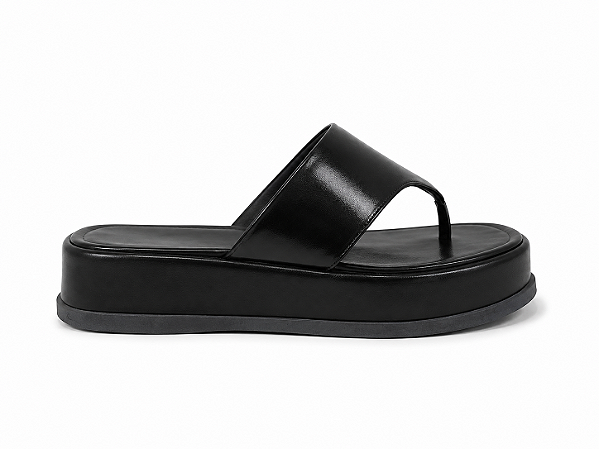 Sandália Flatform Feminina Aurora – Preta