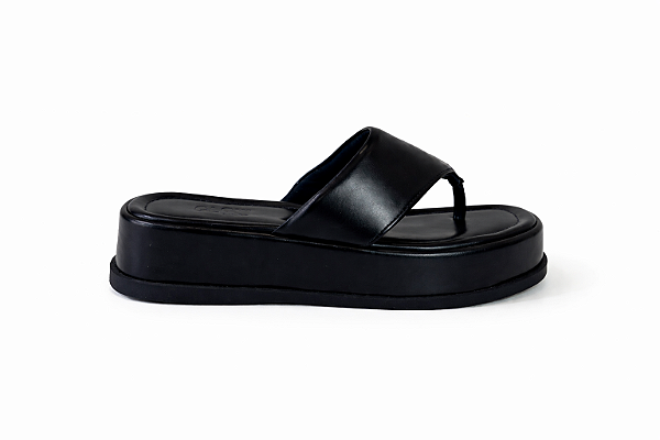 Sandália Flatform Feminina Aurora – Preta