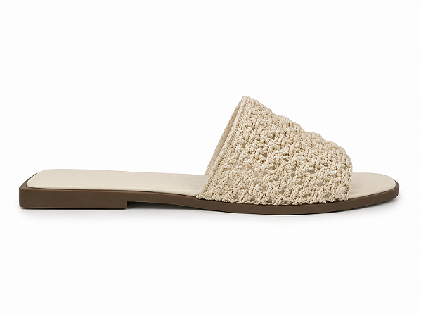 Rasteira Feminina Dóris em Crochê – Off White