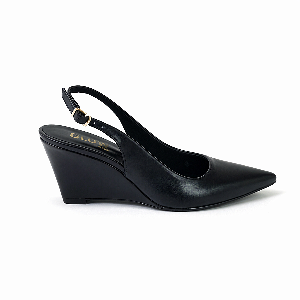 Scarpin Slingback Feminino Elara – Preto Intense