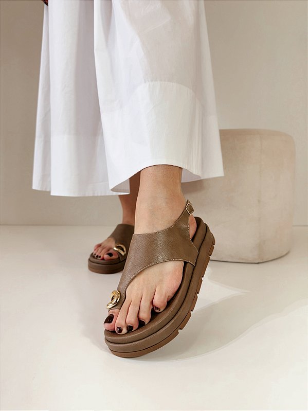 Papete Feminina Heloise – Taupe