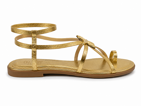 Rasteira Feminina Ivy Detalhes do mar – Ouro