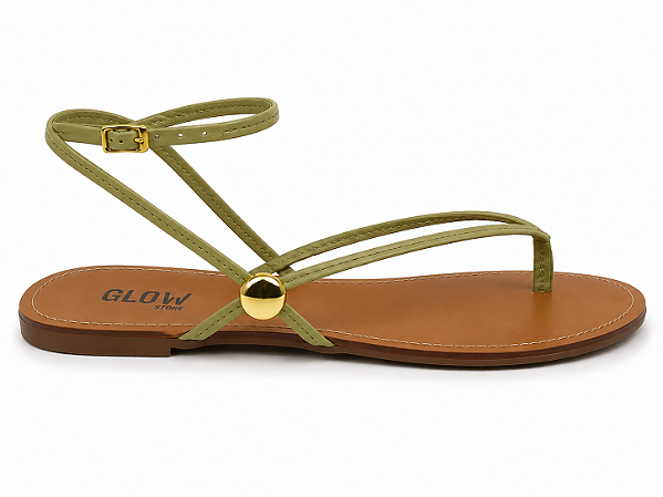 Rasteira Feminina Roberta – Verde Alecrim