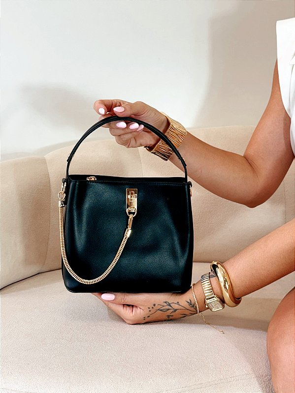 Bolsa Feminina Olivia – Preta Estruturada