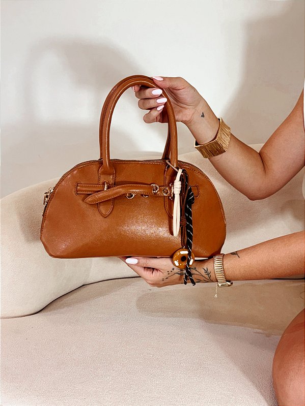 Bolsa Feminina Verona – Caramelo Estruturada
