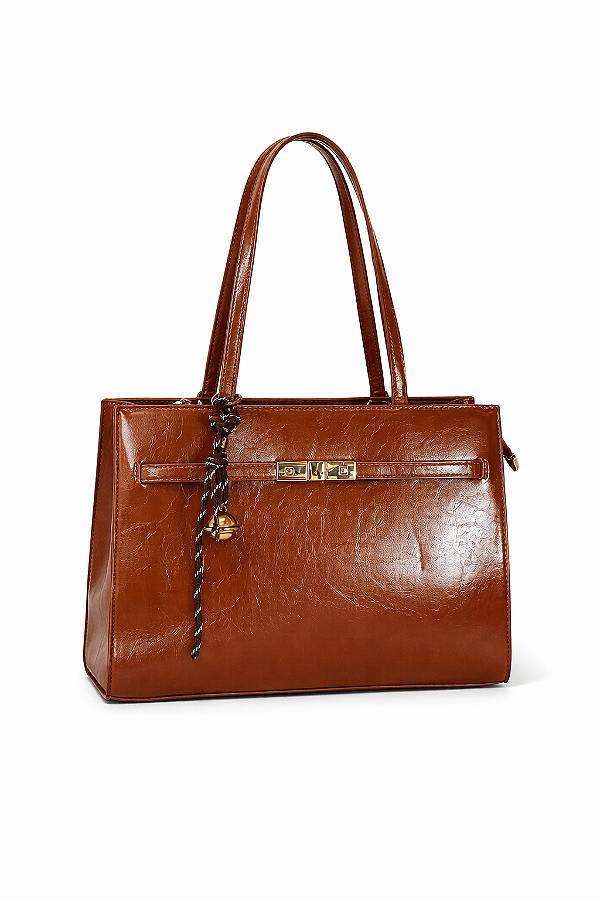 Bolsa Feminina Laura – Caramelo Estruturada