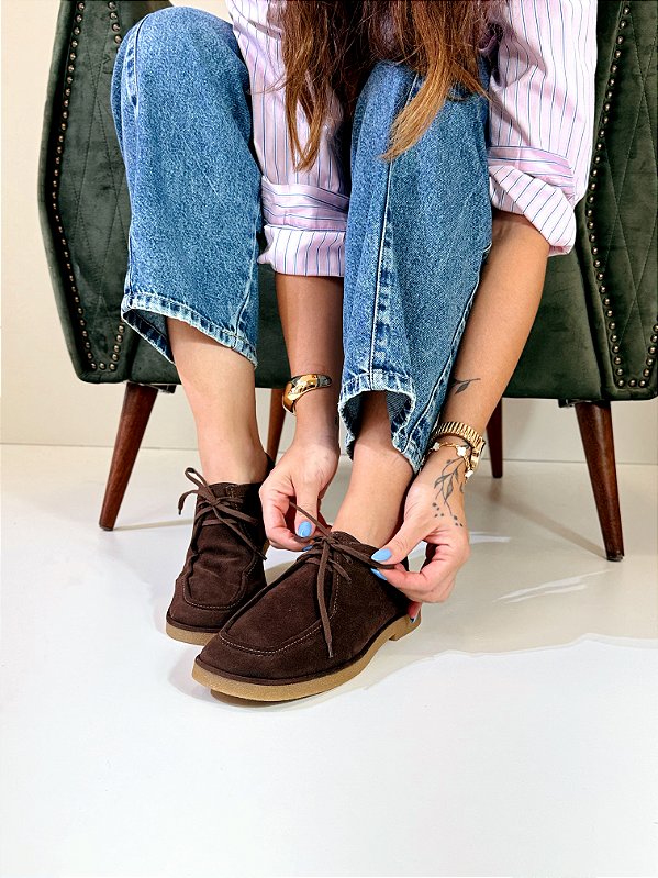 Oxford Feminino Martina – Café com Sola Natural