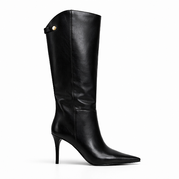 Bota Feminina Cannes – Preta Cano Alto Salto Fino