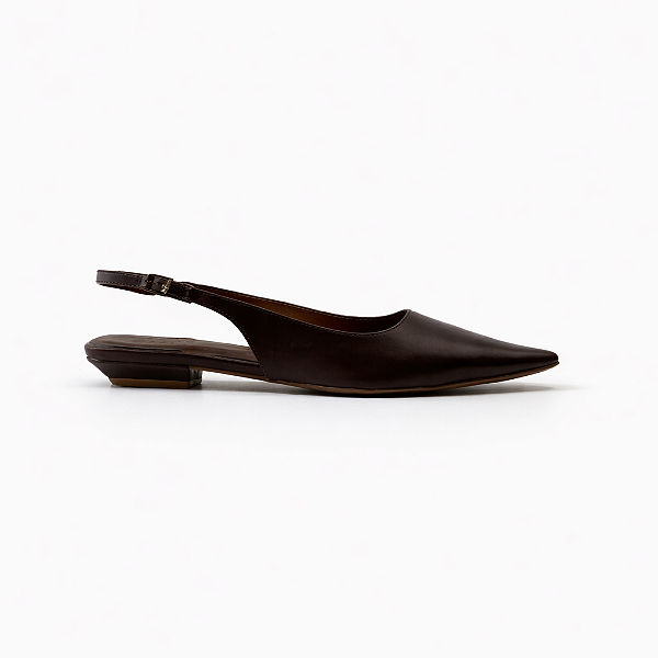 Slingback Feminino Lorena – Café Bico Fino