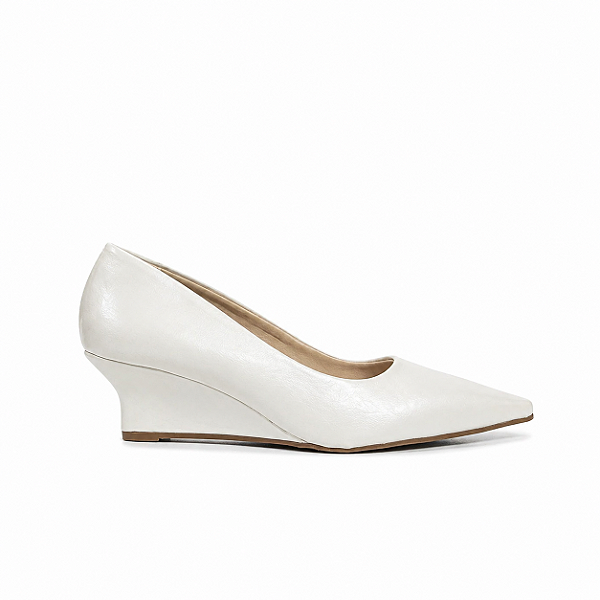 Scarpin Sami – Off White com Salto Anabela 5cm | Glow Store