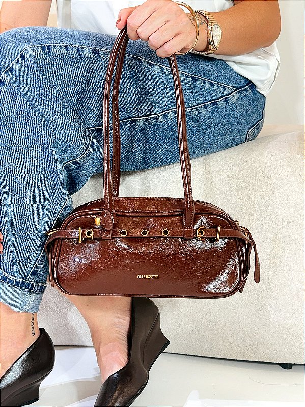 Bolsa Feminina Scarlet – Marrom Pequena com Alça Transversal | Glow Store