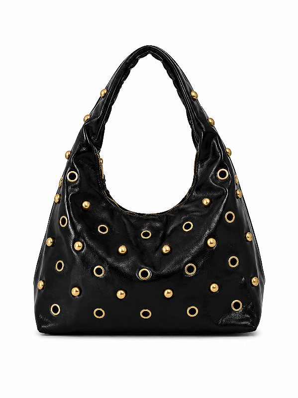 Bolsa Feminina Louise – Preta Grande com Alça de Ombro | Glow Store