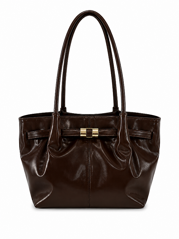 Bolsa Feminina Sofia – Café Média com Alça de Ombro | Glow Store