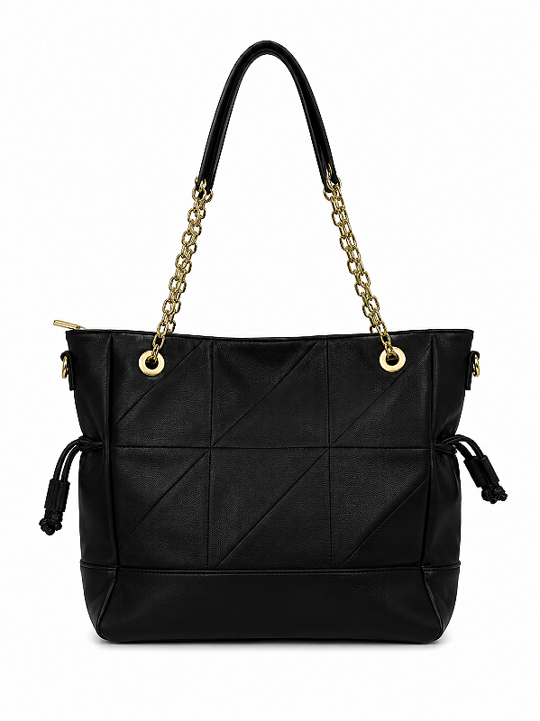 Bolsa Feminina Naomi – Preta Grande com Alça | Glow Store