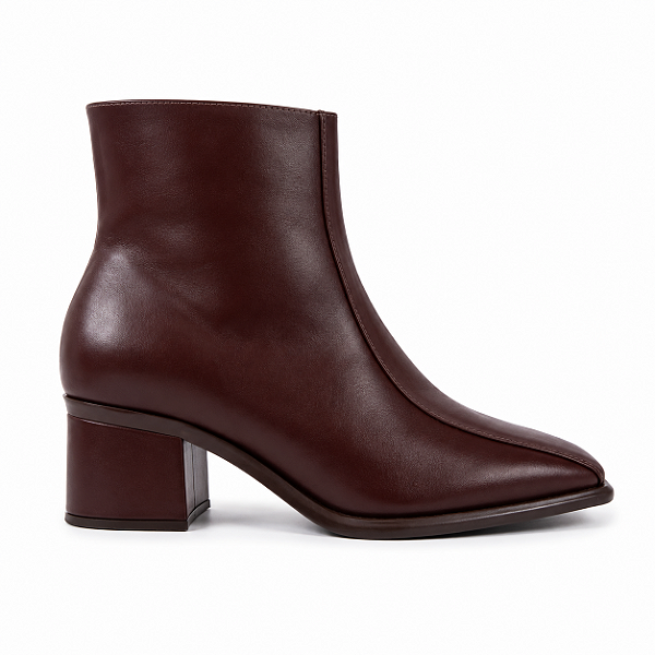 Bota Feminina Rosi – Café Cano Baixo Salto 5 cm | Glow Store