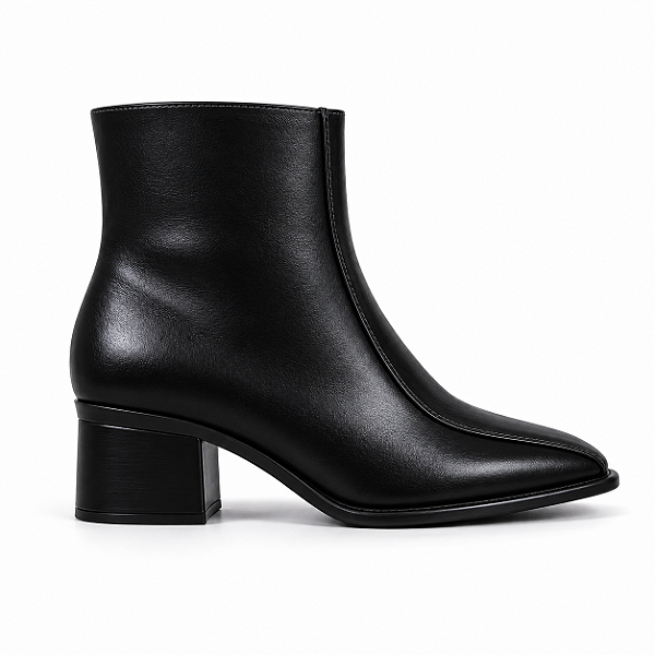 Bota Feminina Rosi – Preta Cano Baixo Salto 5 cm | Glow Store
