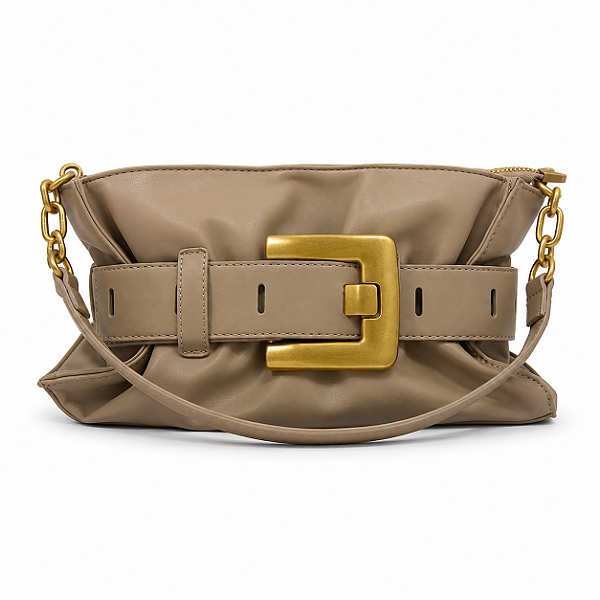 Bolsa Feminina Mel - Amêndoa com Alça Removível| Glow Store