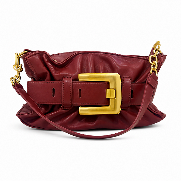 Bolsa Feminina Mel - Marsala com Alça Removível | Glow Store