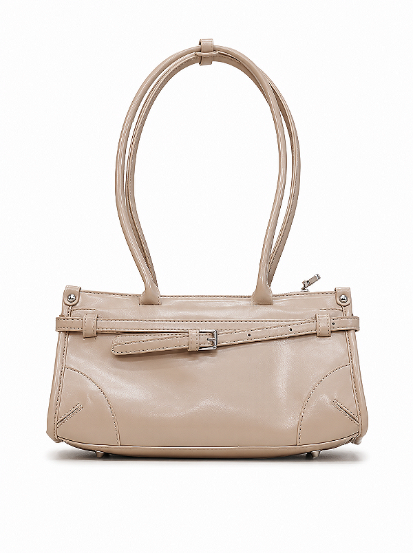 Bolsa Feminina Priscila - Amêndoa Estruturada com Chaveiro