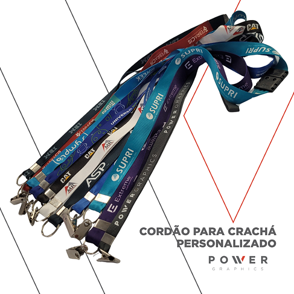 Cordão para crachá personalizado