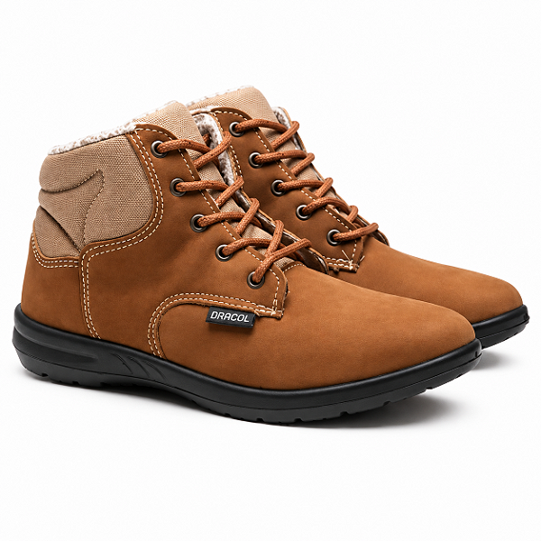 Botina Feminina Bracol Femme Nobuck