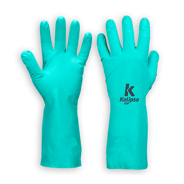 Luva Nitrílica Nitrili-KA 05 Verde 33cm Kalipso