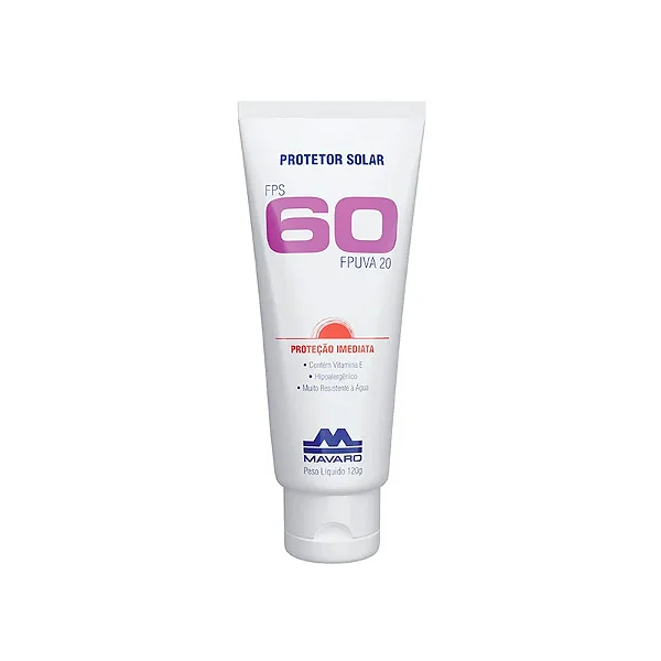 Protetor Solar Mavaro FPS 60 120g