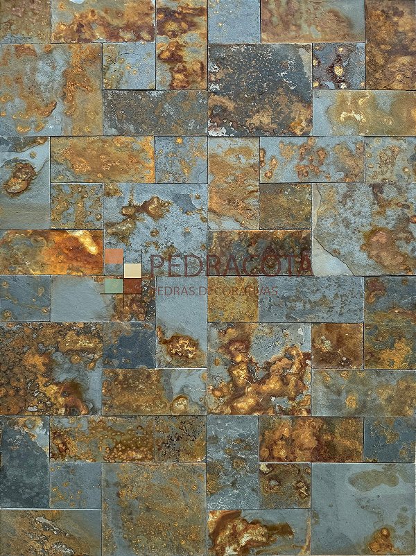 Ardósia Ferrugem 3D Paginação 30 x 40 cm (m²)