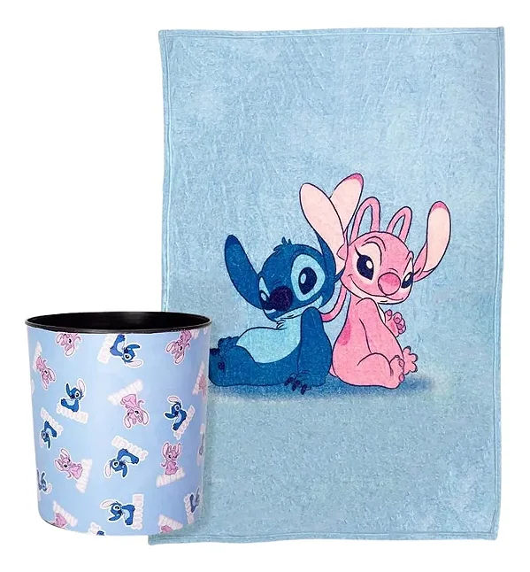 Balde com Manta Stitch & Angel