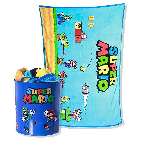 Balde com Manta Super Mario