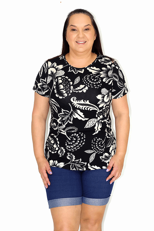 Camisa Viscolycra Estampada Tradicional