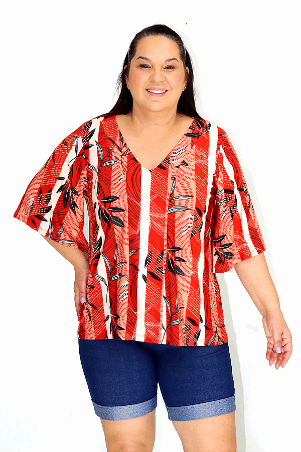 Camisa em Suede Confort com Detalhe no Decote