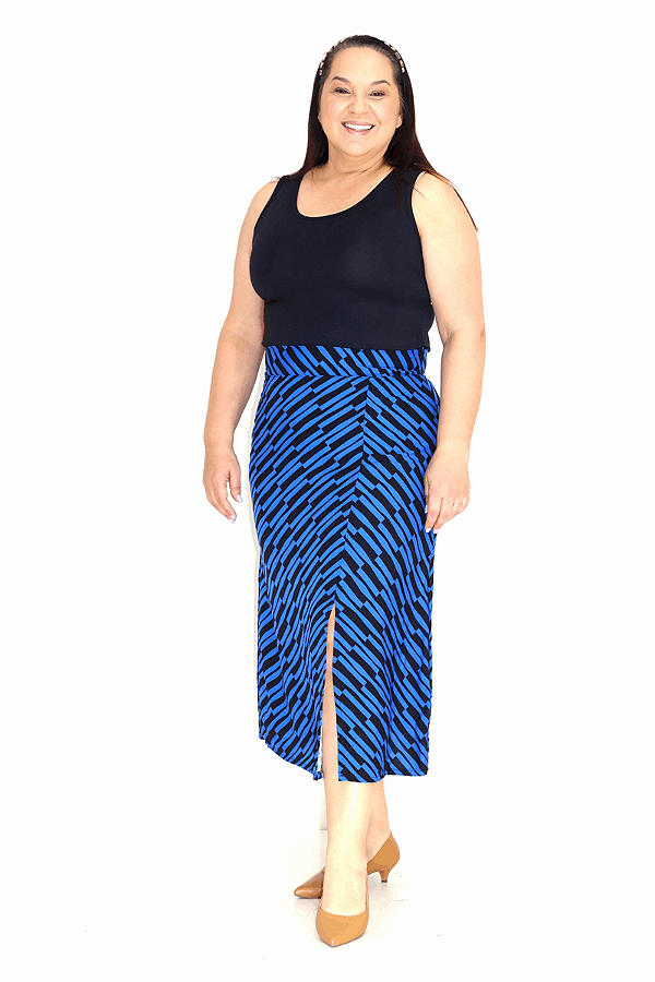 Saia Estampada em Viscose