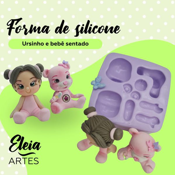 Ursinho e Bebê sentado
