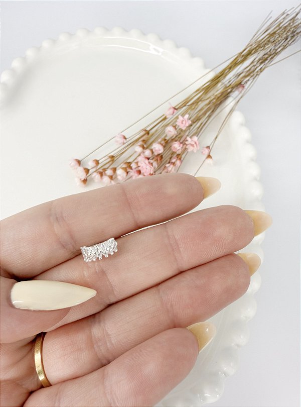 Piercing Fake Liso Lapidado 16 Pedras 4,2mm x 1cm