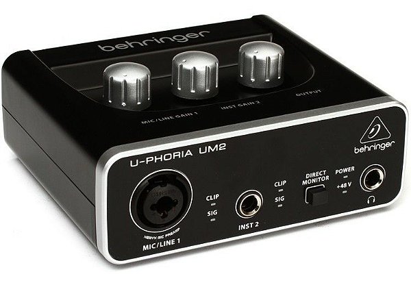 Interface De Áudio Behringer Um2 Usb U-phoria