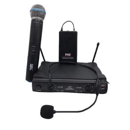 MICROFONE SEM FIO DUPLO MÃO / HEADSET JWL 585MH