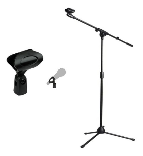 PEDESTAL DE MICROFONE GIRAFA COM CACHIMBO