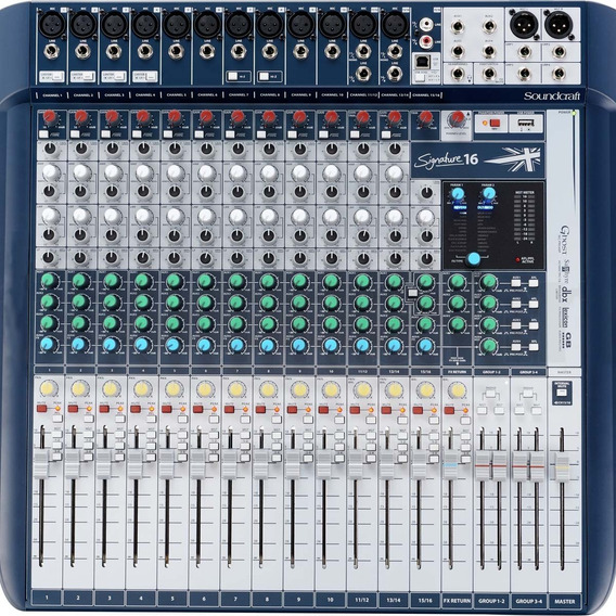 MESA DE SOM SOUNDCRAFT SIGNATURE 16 ANALÓGICA 16 CANAIS