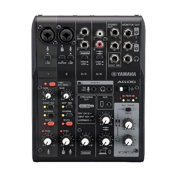 MESA DE SOM YAMAHA INTERFACE AG06MK2