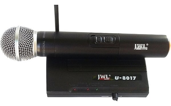 MICROFONE SEM FIO JWL UHF U-8017 MÃO