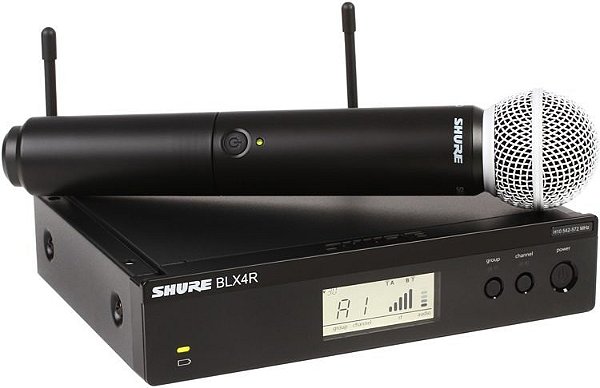 Microfone sem fio SHURE Profissional BLX24R / SM58