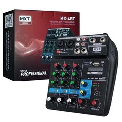 MESA DE SOM 4 CANAIS INTERFACE MXT MX4BT