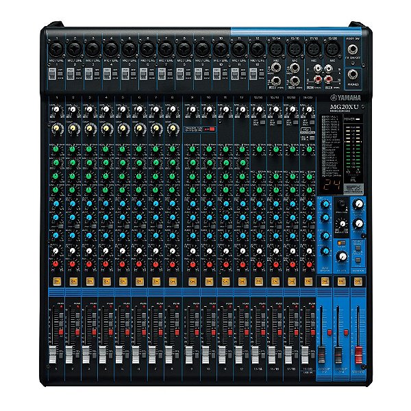 Mesa de Som Yamaha MG20XU Analógica 20 Canais Bivolt Preta
