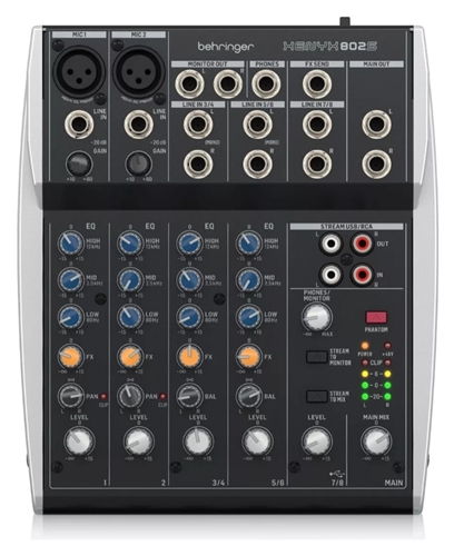 Mesa de som Behringer Xenyx 802s bivolt Modelo novo