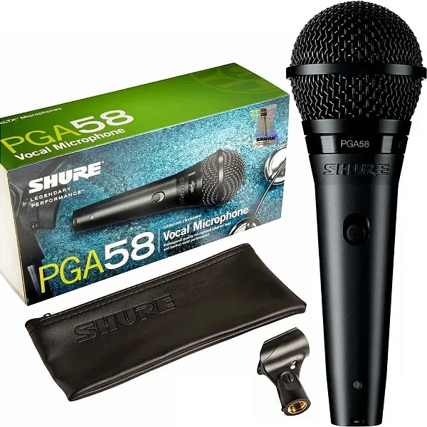MICROFONE SHURE PGA 58 LC CARDIOIDE ORIGINAL