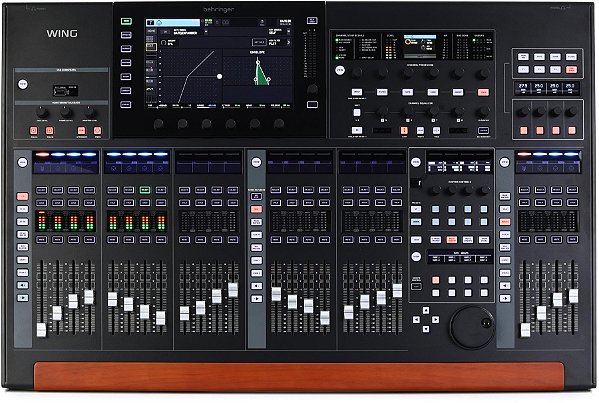 Mesa de som Digital Behringer WING BK Preta 48 canais 24 Faders