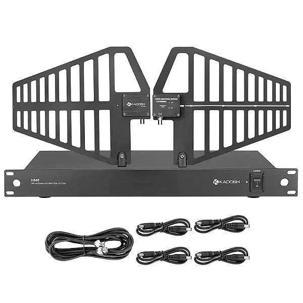 Kit Distribuidor de Antena Para Microfone Sem Fio Padrão Rack AD840BR - KADOSH