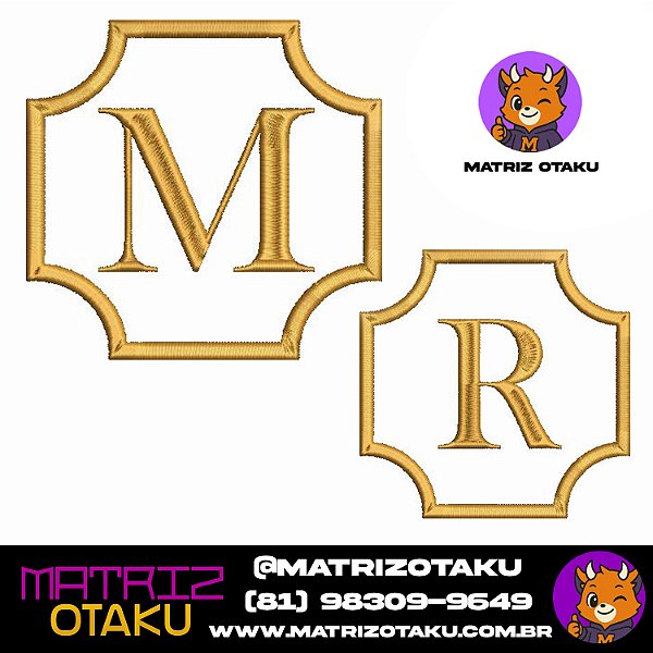 Matriz de bordado Alfabeto premium