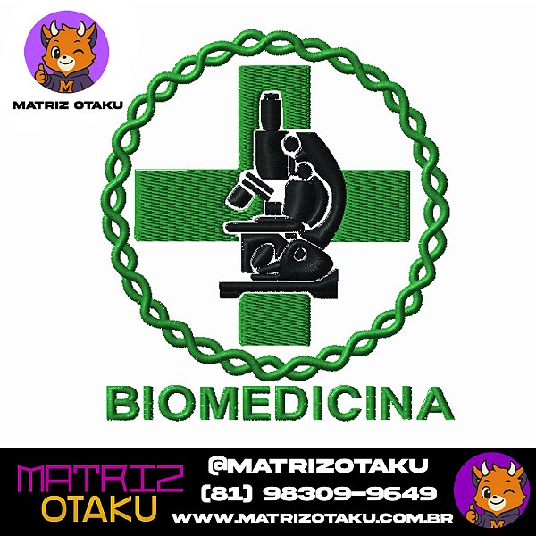 Matriz de bordado Biomedicina 10cm Matriz Otaku